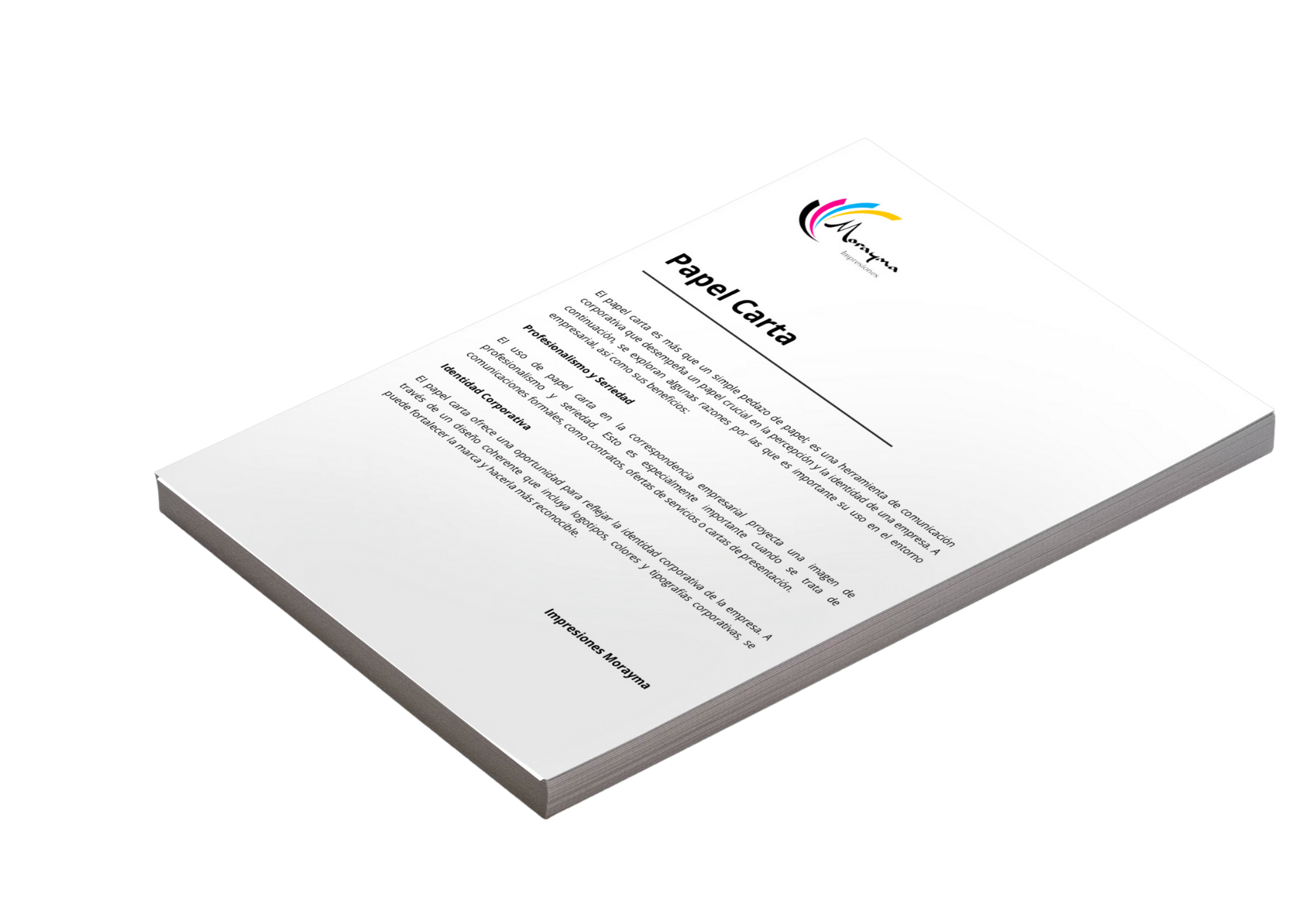 Papel carta personalizado con impresión profesional en Granada | Impresiones Morayma